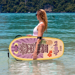 Kid Inflatable Paddle Board Bodyboard - Yellow Totem - Australia