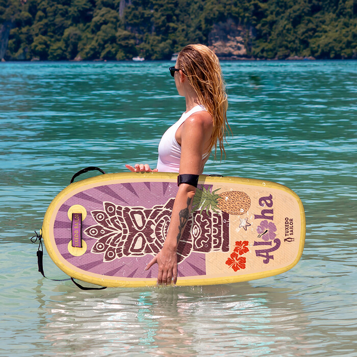 Kid Inflatable Paddle Board Bodyboard - Yellow Totem - Australia