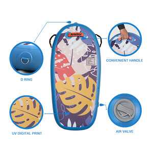 Kid Inflatable Paddle Board Bodyboard - Blue Leaves - Australia