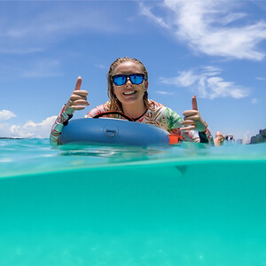 Kid Inflatable Paddle Board Bodyboard - Blue Leaves - Australia