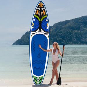 Inflatable Surfing Paddle Board 11' - Monkey Blue - Australia