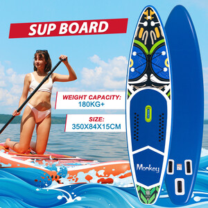 Inflatable Surfing Paddle Board 11'6" - Monkey Blue - Australia