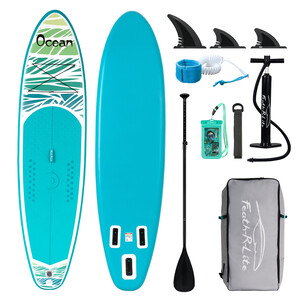 Inflatable Surfing Paddle Board 11' - Ocean Sky Blue - Australia