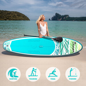 Inflatable Surfing Paddle Board 11' - Ocean Sky Blue - Australia