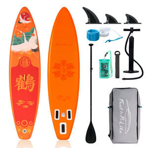 Inflatable Surfing Paddle Board 11' - Orange Crane - Australia