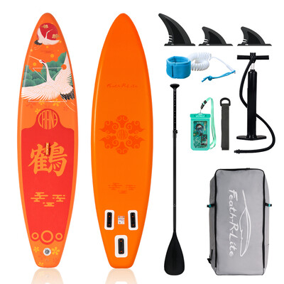 Inflatable Surfing Paddle Board 11' - Orange Crane - Australia