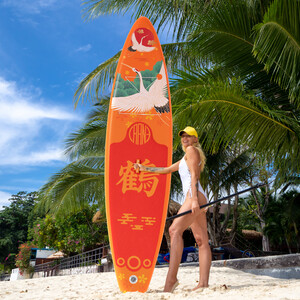 Inflatable Surfing Paddle Board 11' - Orange Crane - Australia