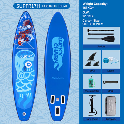 Inflatable Surfing Paddle Board 11' - Lucky Blue - Australia