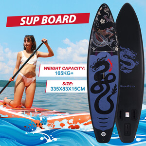 Inflatable Surfing Paddle Board 11' - Black Dragon - Australia