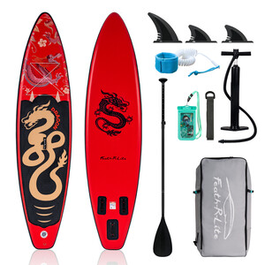 Inflatable Surfing Paddle Board 11' - Red Dragon - Australia