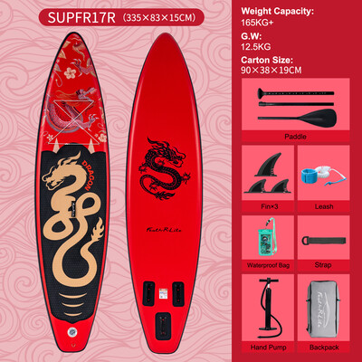 Inflatable Surfing Paddle Board 11' - Red Dragon - Australia